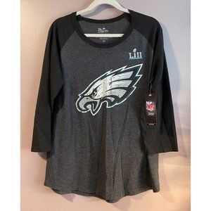 Philadelphia Eagles Super Bowl LII Nick Foles Raglan Tee - Womens Plus 2X